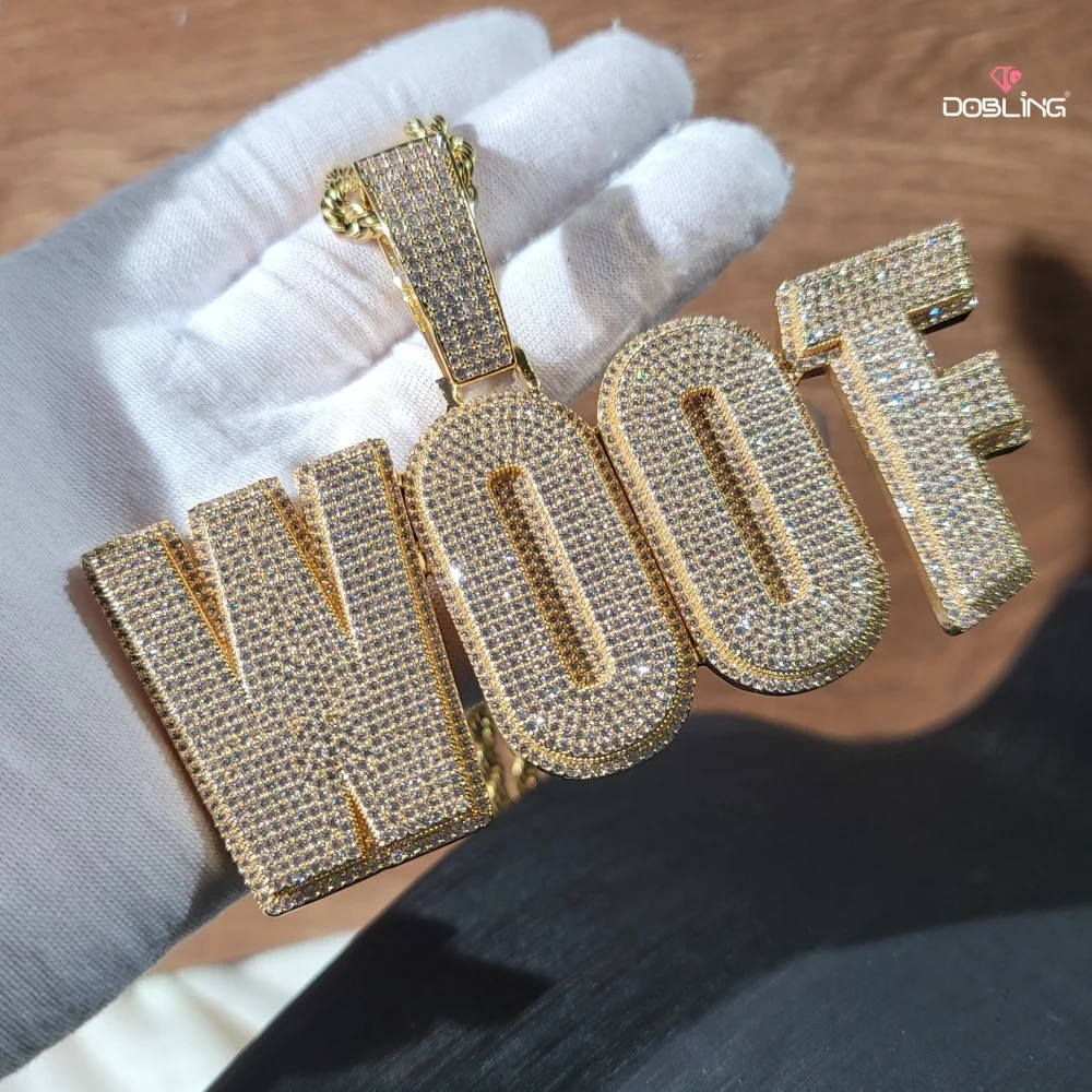 Benutzerdefinierte Luxus Voll Kubikzircon Buchstaben & Zahlen Anhänger personalisierte extra große und schwere 24MM kubanische Gliederkette Hip Hop Halskette – Detail 5