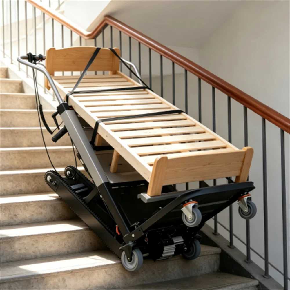 Carrello Elettrico Cingolato Saliscale Modello 2026 - Attrezzatura per la movimentazione di carichi pesanti progettata per applicazioni di magazzinagg
