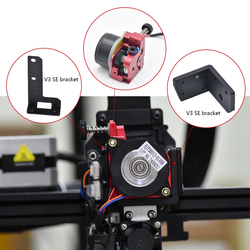 

Ender 3 v3 se All metal Dual Gear Upgrade Extruder Kit with Motor Extrusion Mechanism for Ender 3 v3 se 3d printer parts