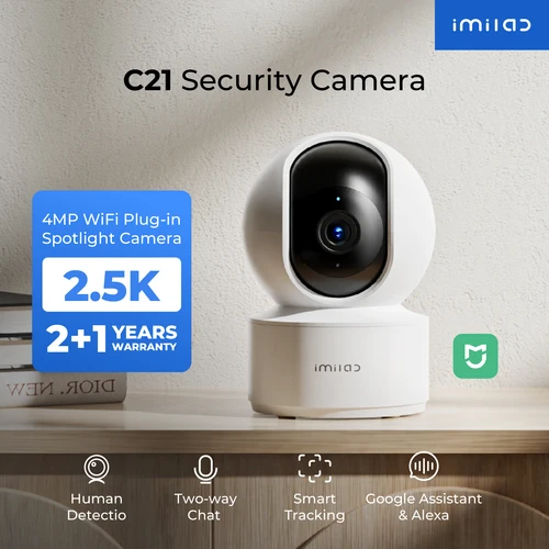 Cámara de seguridad IP IMILAB C21 2.5K con 360 °   Monitor de bebé de visión nocturna Audio bidireccional y detección de IA compatible con la aplicación MiHome