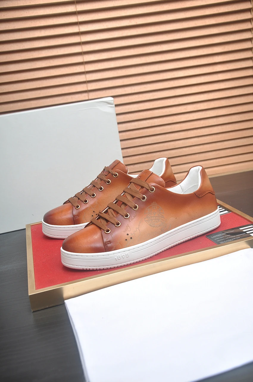 OECHSLI Shoes Cowhide 2026 new Sneakers comfortable Knitted genuine leather embroidery Fashion Men‘s European big size 39-45