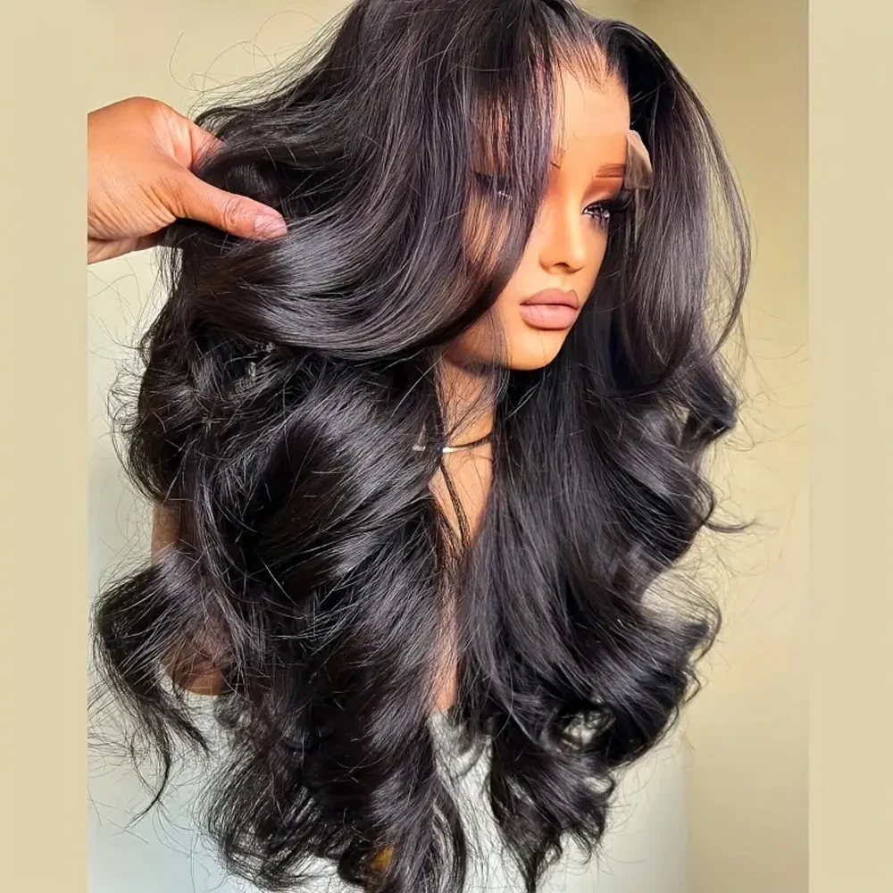 250% Density Glueless Body Wave Human Hair 13x4 Lace Frontal Wigs Brazilian Virgin Human Hair Remy Hair Wigs HD Lace Front Wigs image 4