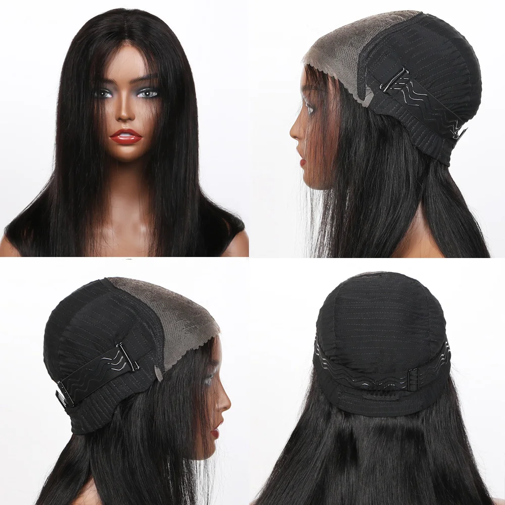 8x5 Pre Cut Glueless Human Hair Wig Straight Human Hair Wig 6x4 Glueless Wig Human Hair Ready To Wear Straight Wig Preplucked