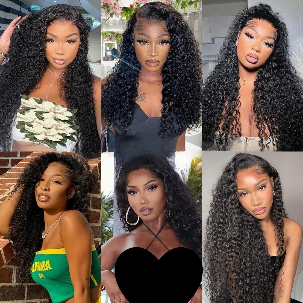 13x6 hd peruca dianteira do laço cabelo humano 200 densidade jerry encaracolado peruca sem cola para mulher natural olhar peruca pré-corte para fácil usar