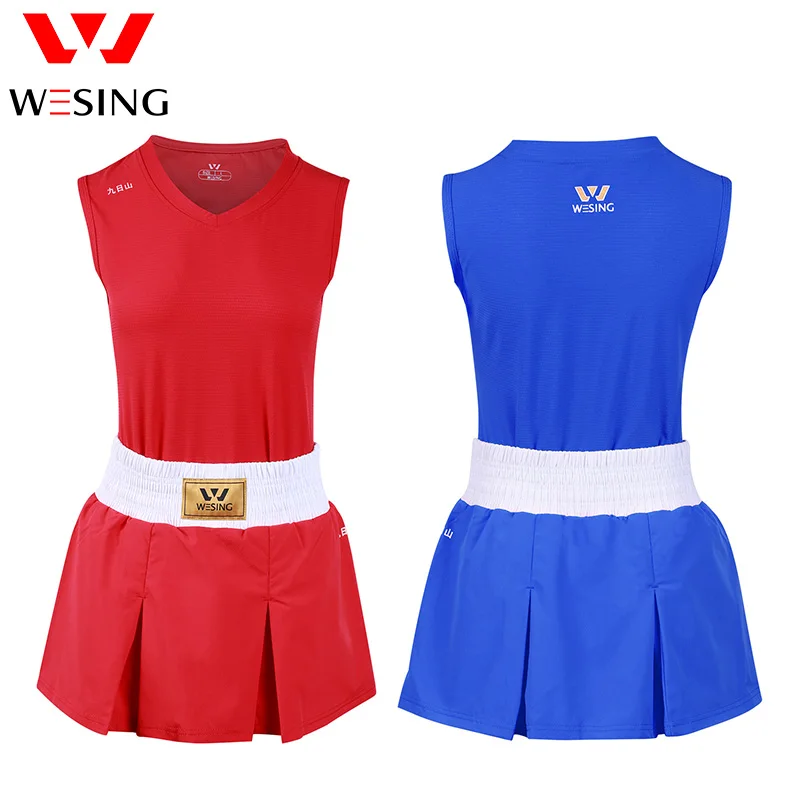 Wesing Boxing Suit for Man Women Training Breathable Quick Dry Boxing Uniform for Competition Boxing Jerseys Boxing Shorts