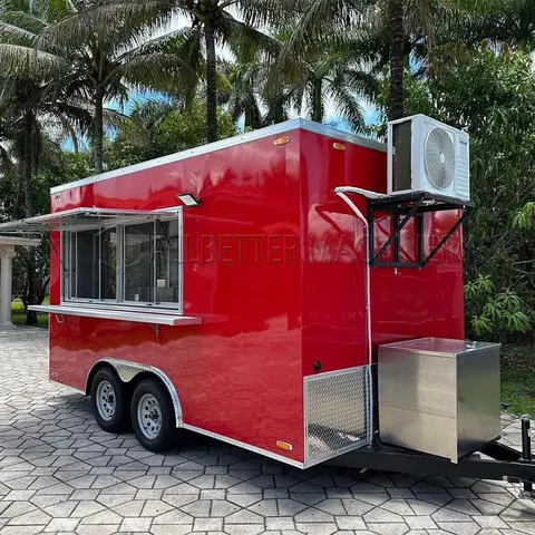 Allbetter 2024 New Luxury Multifunction Sales Vending Truck Mobile Food Truck Street Fast Food Food Trailer European Standard