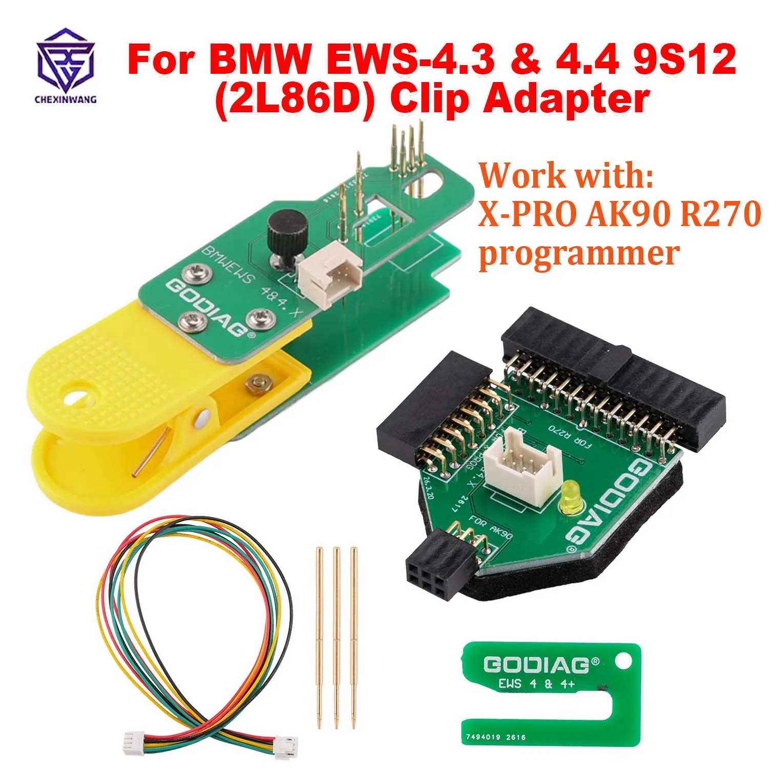 GODIAG For BMW EWS -4.3 & 4.4 9S12 (2L86D) Clip Adapter Work With XPROG-M AK90 R270 Programmer Read Write EWS Immobilizer Data
