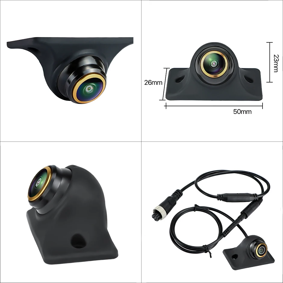 MCCD 170° Wide Angle AHD 1080P 360° Adjustable Reverse Backup Rear View Camera with 4 Pin Aviation Head 15M Cable Adapter Plug