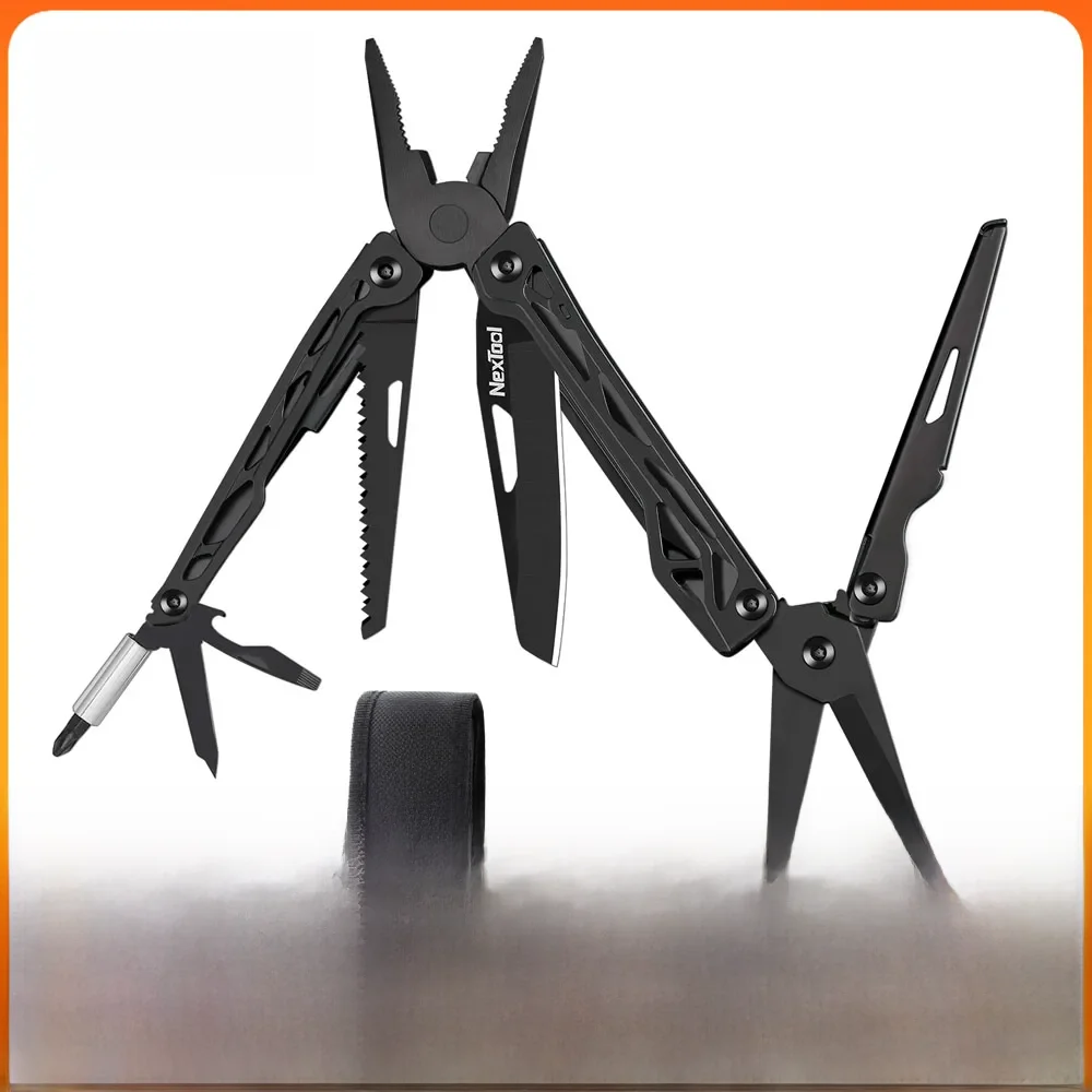 Nextool-Alicatador de campismo Multitool, Kit de ferramentas DIY para casa, aço inoxidável, faca