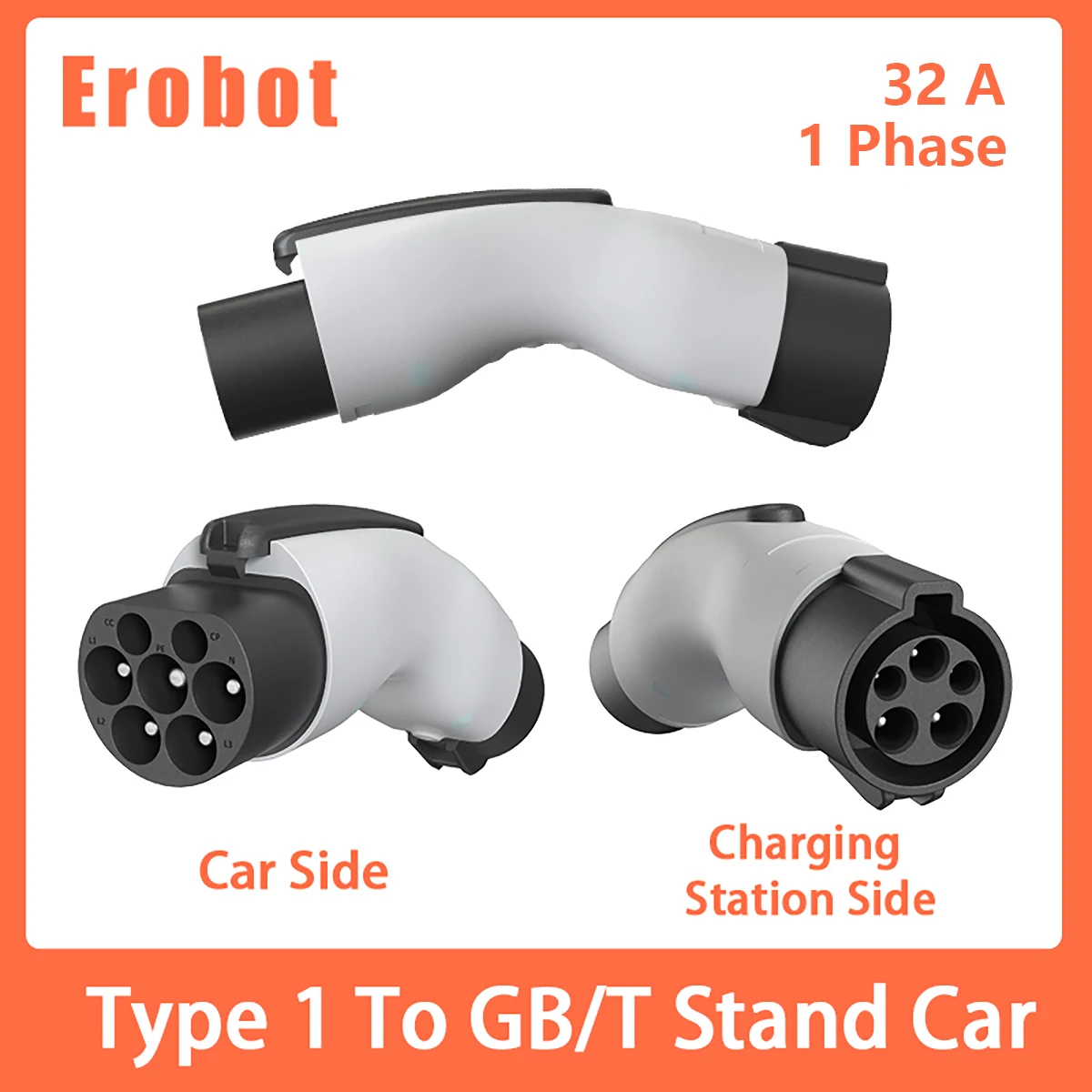 Tesla Models y 2023 Chinese Electric Cars AC3 Phase Electric Car Charging Gender 11Kw Charger J1772 Type 1 To GBT Adapter Evse