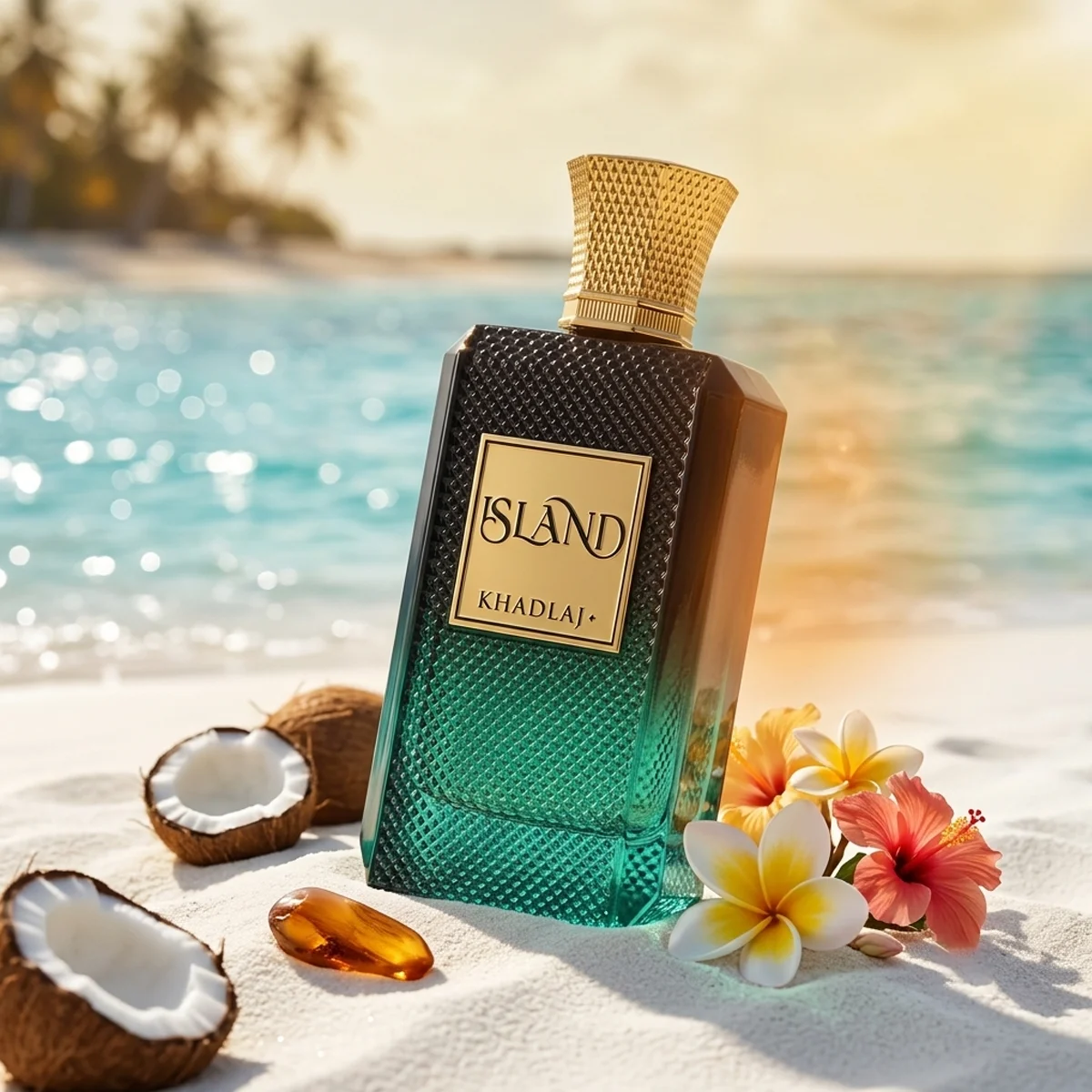 Khadlaj Island Luxury Unisex Perfume Marine Floral Ambergris 100ml Extrait De Parfum Long-Lasting for Daily Date Party