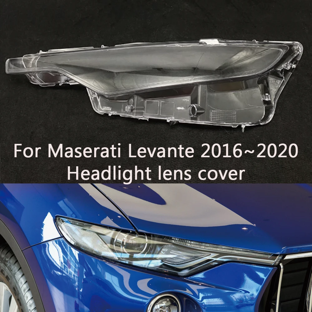 For Maserati Levante 2016 2017 2018 2019 2020 front Car Headlight Cover Lens Shell Lampcover Lampshade Headlamp housing