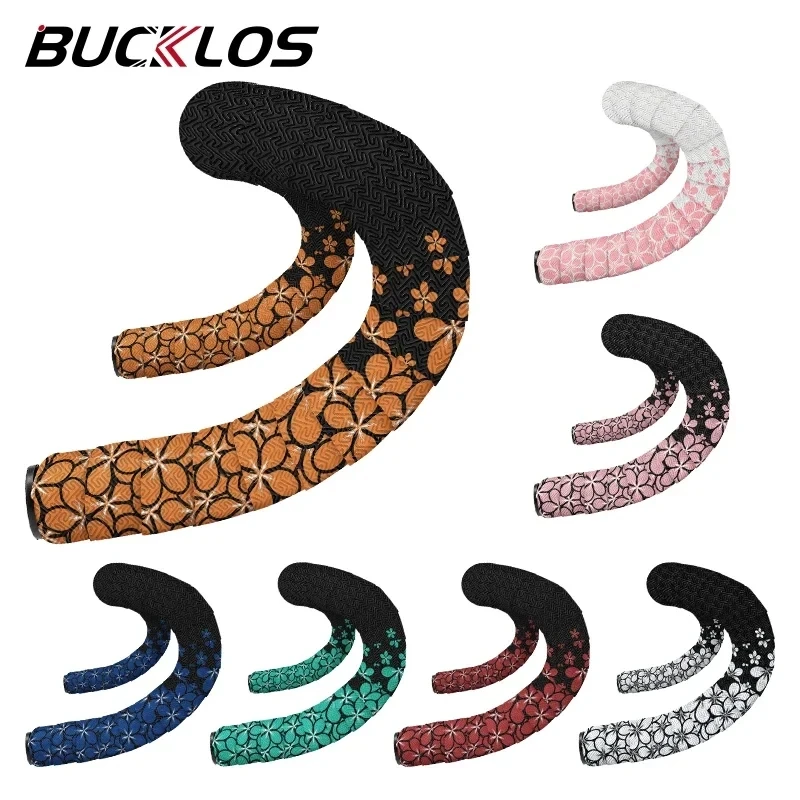BUCKLOS Premium Bicycle Handlebar Tape Cork Comfortable Durable Grip for Road Bike Skid-Proof Racing Bike Handle Damping Wrap
