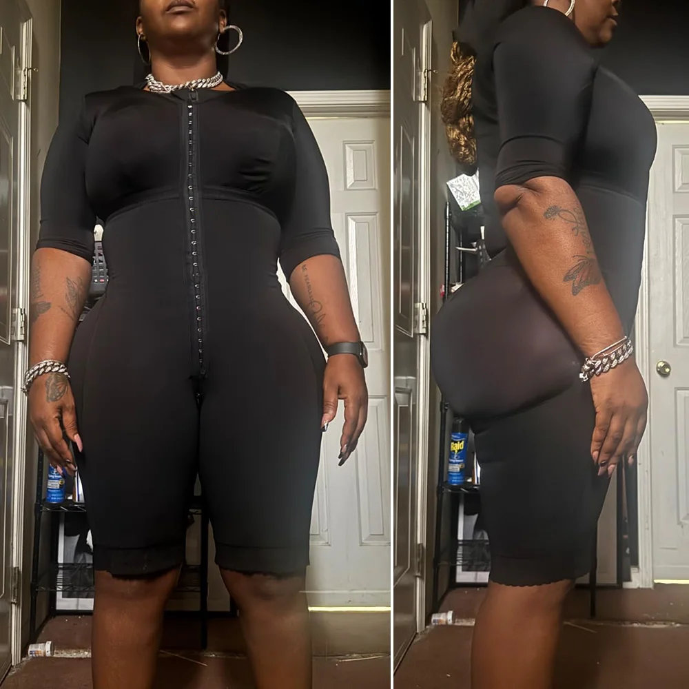 High Compression Faja Full Body Shaper With Sleeves Women Tummy Control Abdomen And Butt Lifter Post Surgery Shapewear Bodysuit