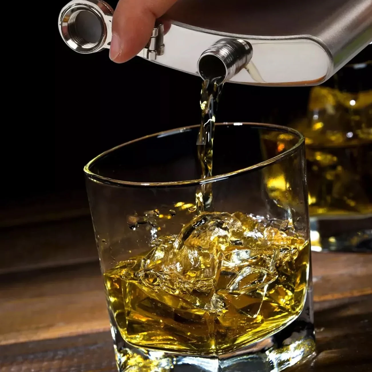 قارورة ويسكي للجيب من الفولاذ المقاوم للصدأ ، قارورة سائلة