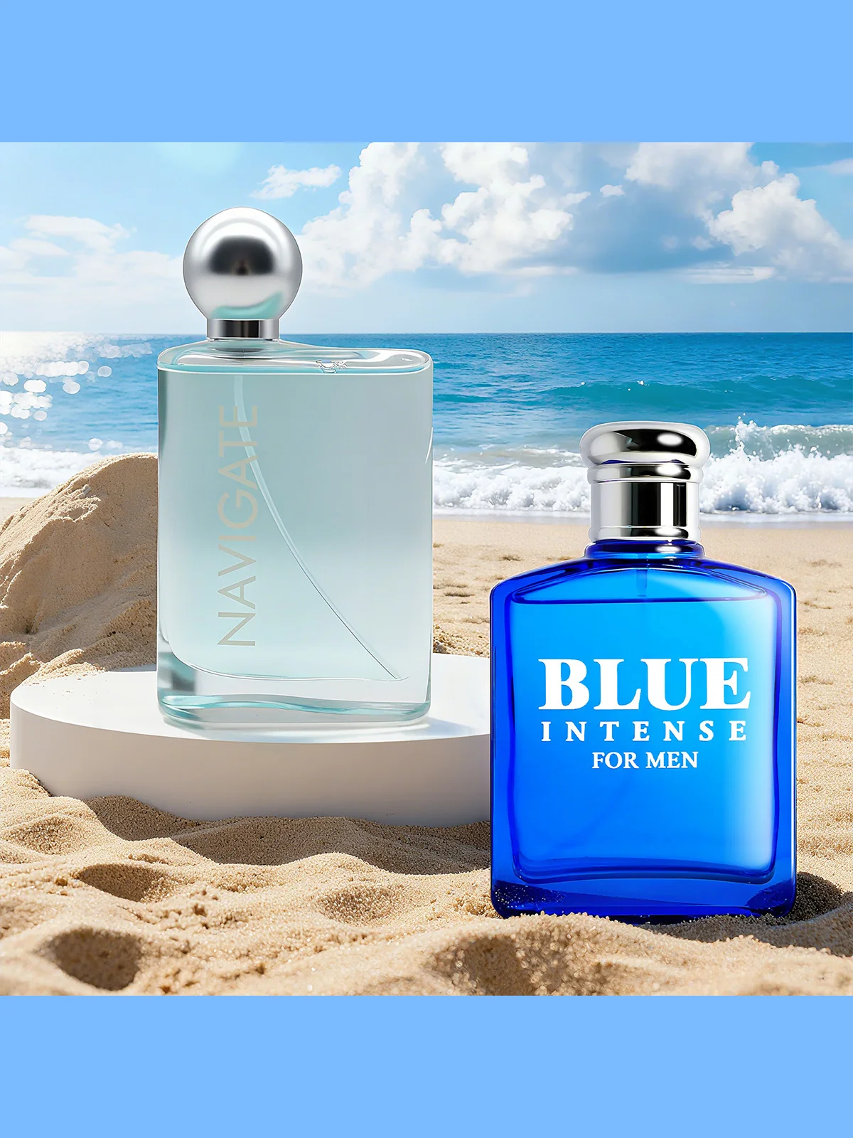  2 عبوة/100 مل مجموعة كولونيا للرجال | الروائح العطرية والمحيطية المائية | قاعدة كهرمان المسك | عطر يومي طازج للرجال #2