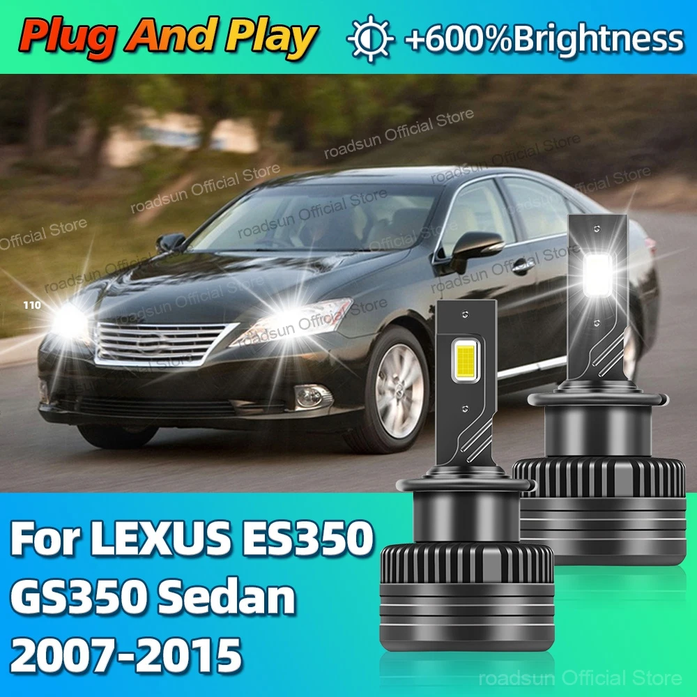 2Pcs LED Bulb Canbus HID D4S Replacement Lights Car Headlight For LEXUS ES350 GS350 Sedan 2007 2008 2009 2010 2011 12 13 14 2015