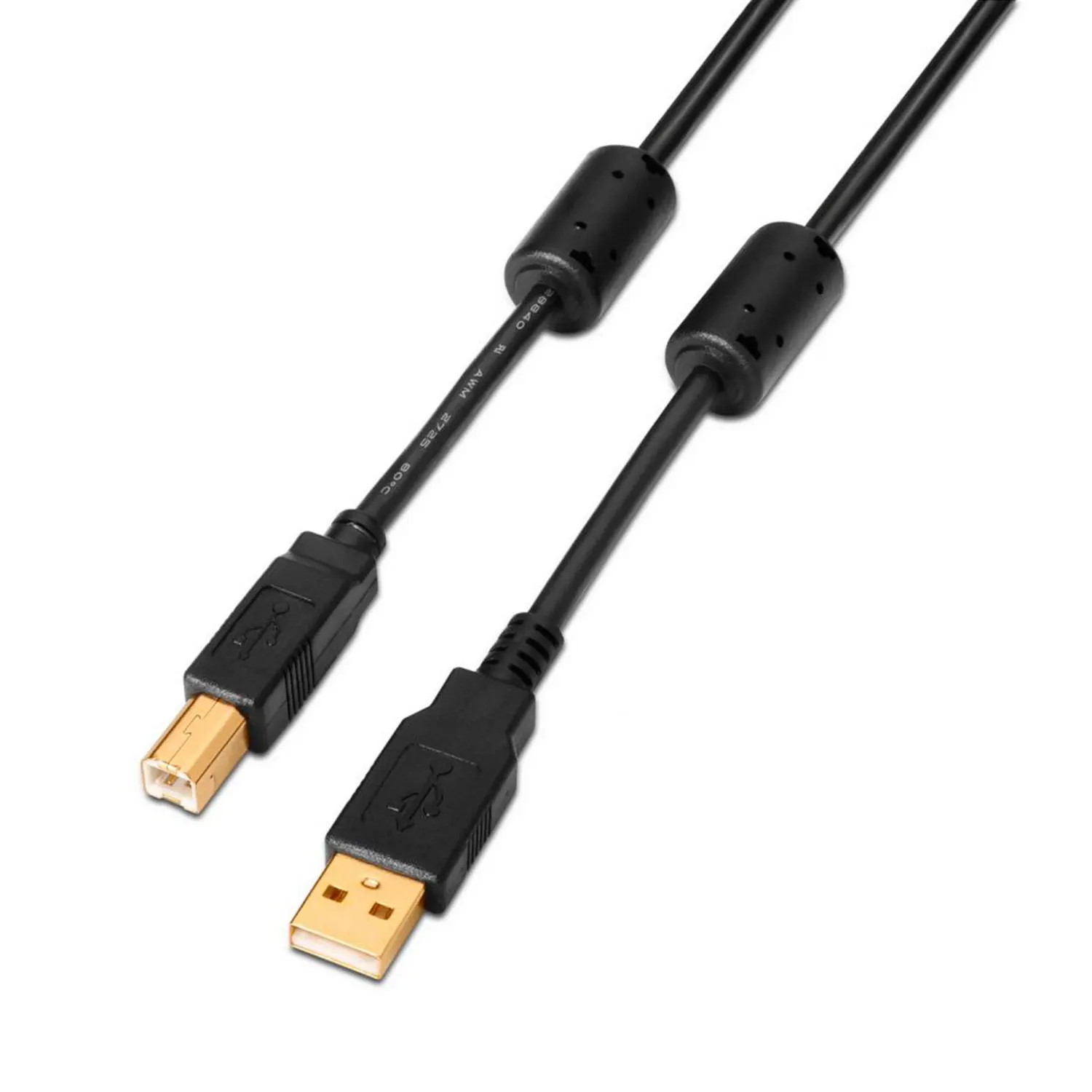 AISENS A101-0009 2 m ferrite printer USB Cable 2.0 black Color