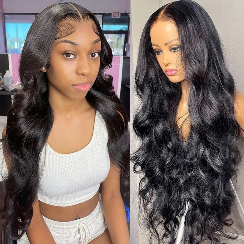 Body Wave 13x6 Lace Front Wigs Human Hair 180% Density 13x4 Lace Frontal Wigs Human Hair for Women Pre Plucked With Baby Hair