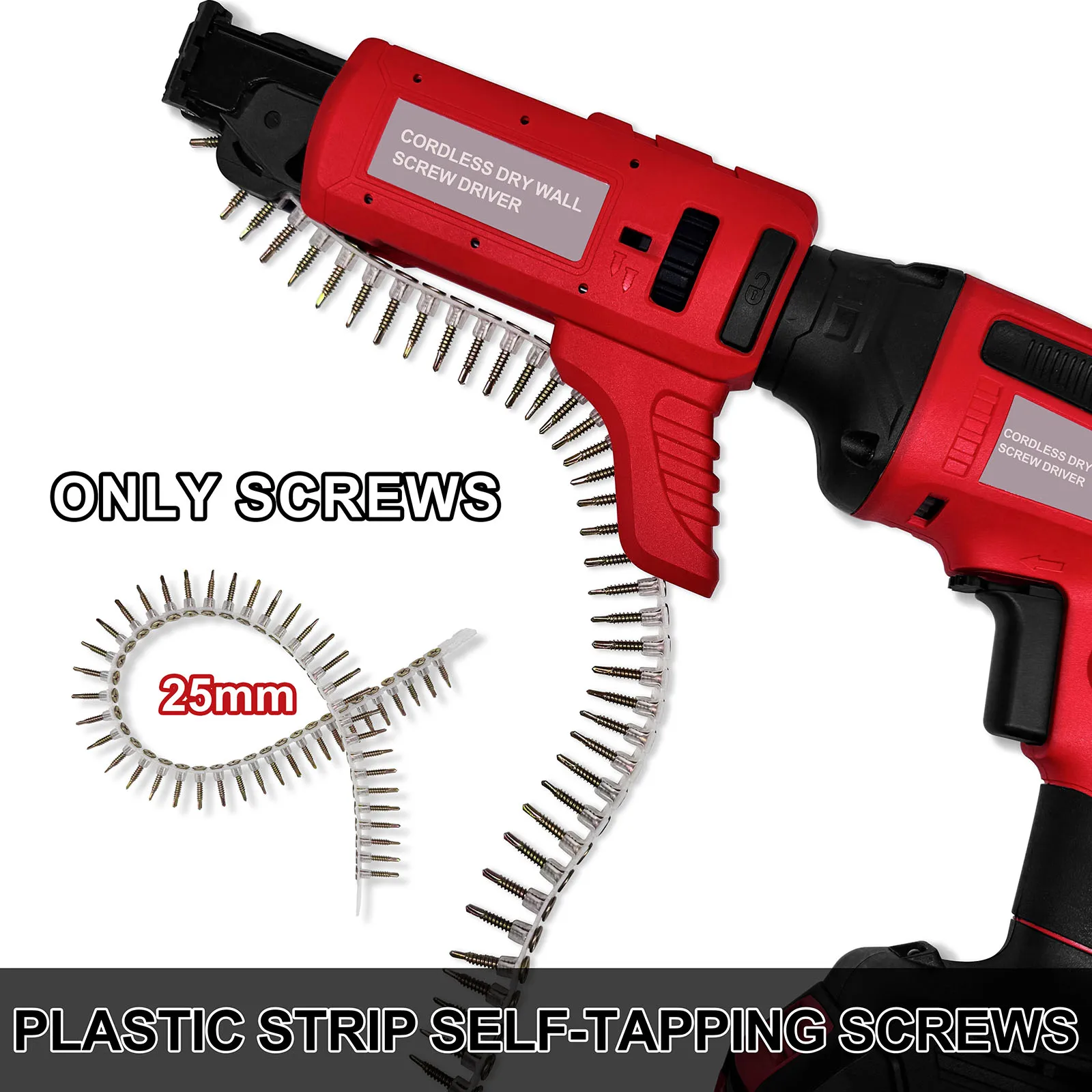 

Plastic Strip Self-Tapping Screws Concrete Screw Chain Nails Suitable for Steel Drywall Building Furniture