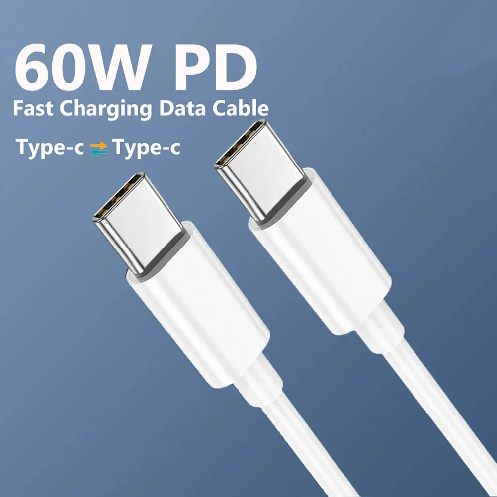 

USB-c PD Data Cable Type-c to Type-c Fast Charging Cable Double Head Male to Male 3A for Samsung Xiaomi Huawei Mobile Phone