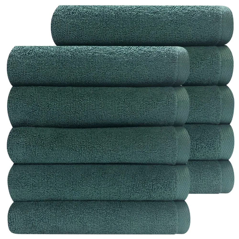 [Daju Towel] Hotel towel 150g 40cm x 80cm 5pcs/10pcs medium thickness dark green Deep color Pure Cotton Absorption Good Dailly towel