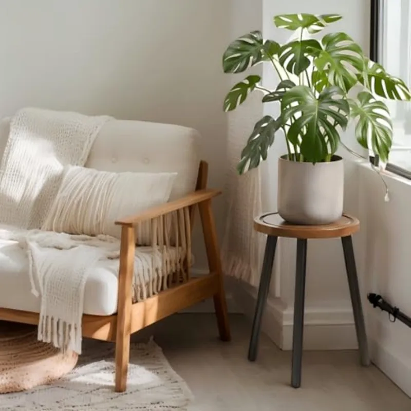 2-Pack Wood Plant Stands Indoor, 16.7