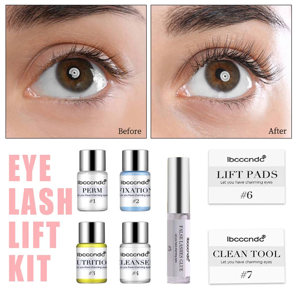 Ibcccndc Lash Lift Kit Laminazione delle ciglia Salone di bellezza Uso domestico Eye Lash Curling Lift Pad Strumenti Sollevamento ciglia Perming Kit