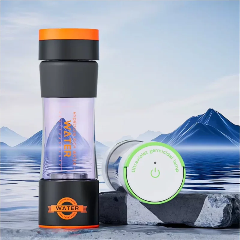 Factory Wholesale Electric Hydrogen Rich Water Ionizer Maker USB Rechargeable H2 Water Cup Bottle Generator with UV Light
