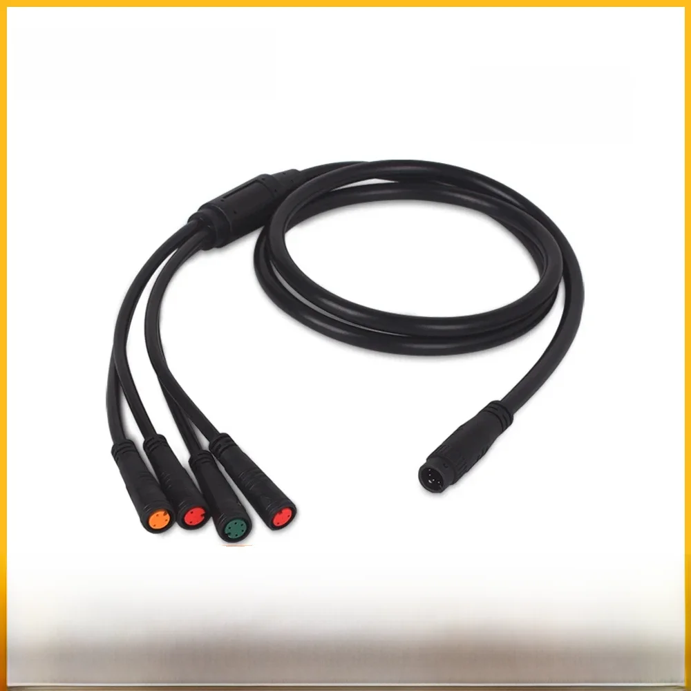 AliExpress chamrider Julet 1 to 4 Wiring Harness Main Cable Waterproof Wire For Electric Bike Throttle LCD Brake Waterpoof Connector