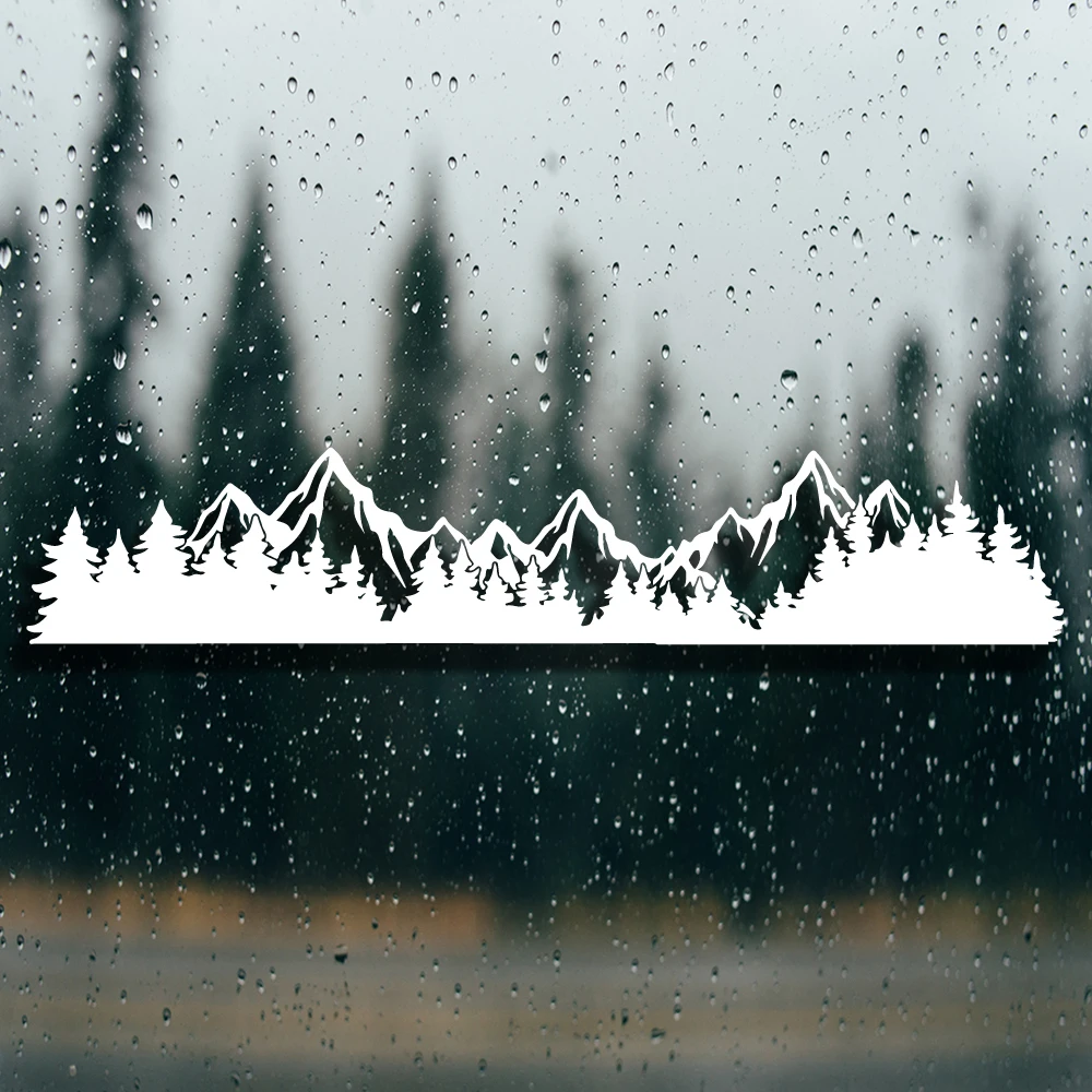 Trees Decal Mountain Decals Car Bumper Stickers Die Cut Vinyl Sticker Waterproof Outdoor PVC Sticker for Car Window whidshield