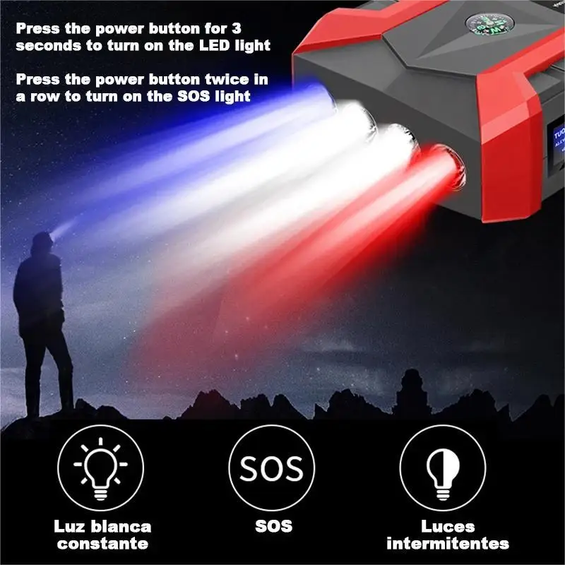 89800mAh Car Jump Starter Portable Power Bank Car Battery Booster 12V Car Starting Device for Petrol 6.0L Diesel 4.0L