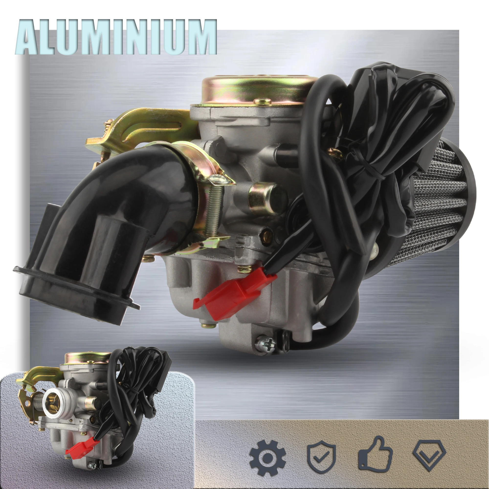 GY6 PD18 Vergaser 50cc Zubehör 18,5mm für Honda Yamaha Suzuki 139QMB1 39QMA GO KART ATV Moped Motorrad Vergaser-Tuning – Detail 2