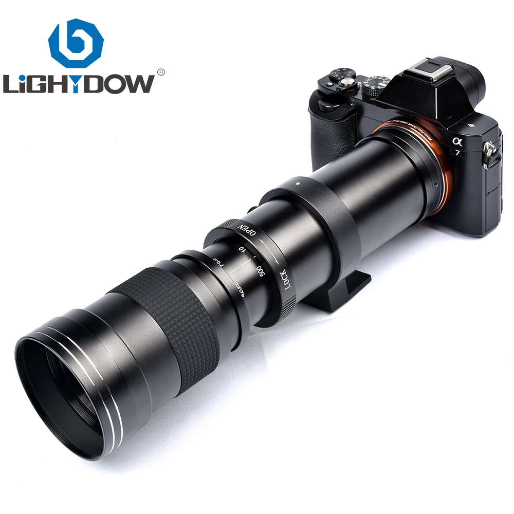 Lightdow Super Telephoto Manual Zoom Lens 420-800mm F8.3-16 With T2 Ring Adapter for Sony Canon Nikon Pentax Olympus Cameras