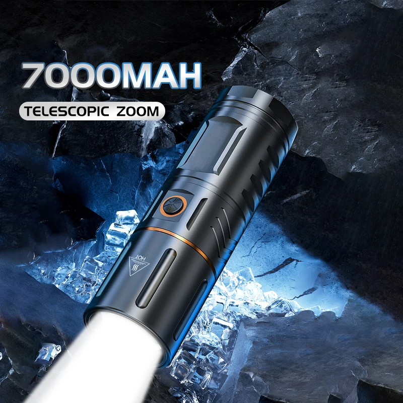 T40 Bright Rechargeable Long-range Outdoor Long-lasting Super Bright White Laser LED Long-rangeHigh Power Flashlight