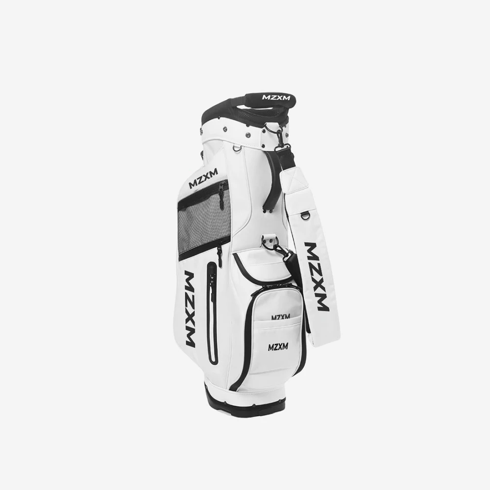 2024 Golf Club Bag of New Golf Brand have White Color 2 Covers 4 Ways Golf Bag PU Large Capacity Ultra-light Golf Caddy Bag