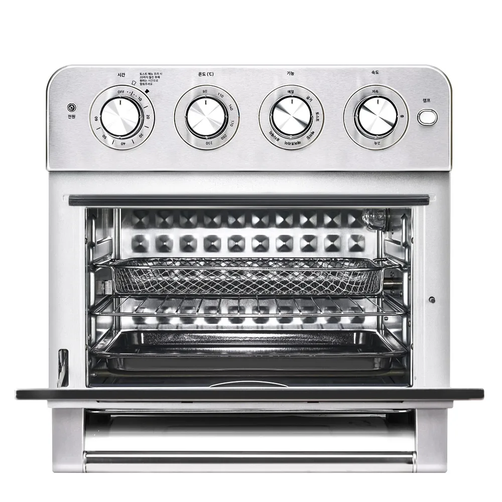 مقلاة هوائية للفرن سعة 23 لتر من الفولاذ المقاوم للصدأ سعة كبيرة مقلاة هوائية منزلية من نوع الفرن #4