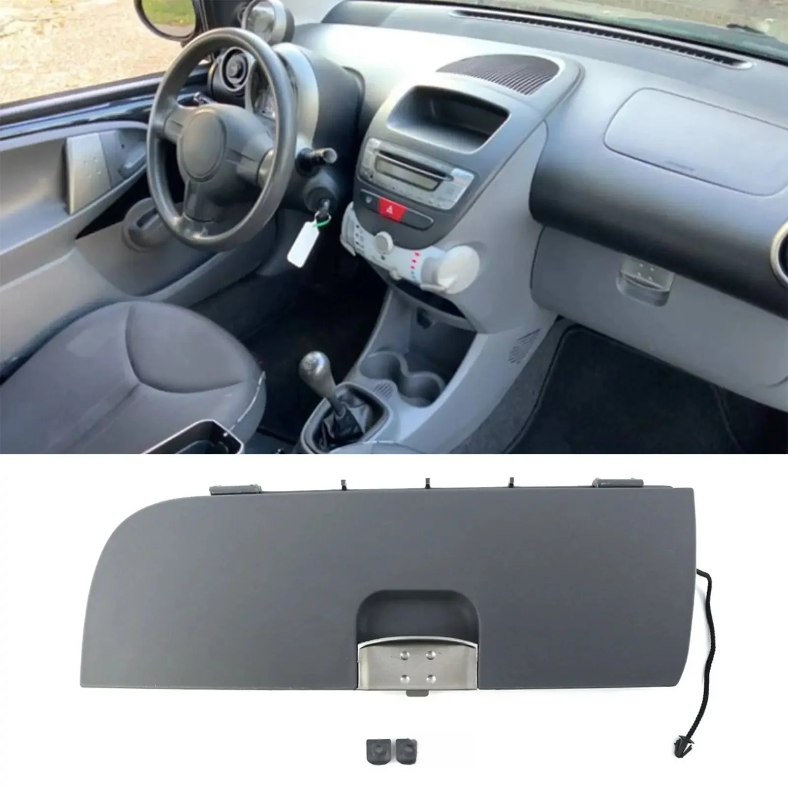 Auto Handschoenenkastje Deksel Vervanging voor Peugeot 107 voor Toyota AYGO voor Citroen C1 2005-2015 Plastic Handschoenenkastje deksel - afbeelding 2