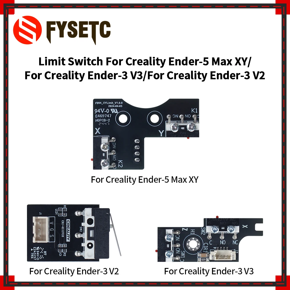 

3 PCS Limit Switch For Creality Ender-5 Max XY/ Creality Ender-3 V3/Creality Ender-3 V2 3D Printer