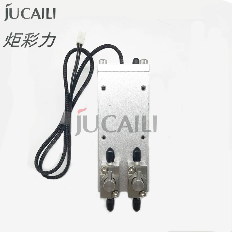 

Jucaili DC 24V Metal ink cartridge with float sensor Negative Pressure Ink Tank Inkjet Printer Metal sub tank with valve