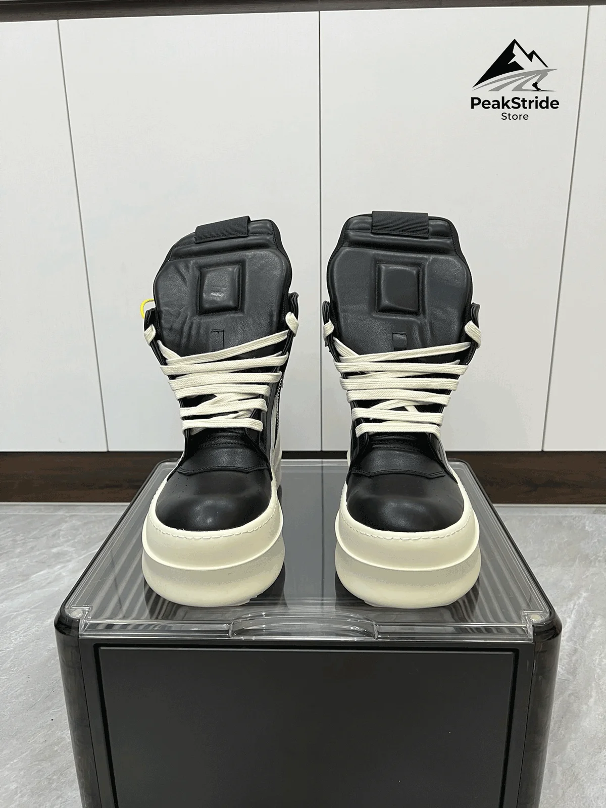 ماركة أحذية منصة الرجال سميكة سوليد من 6 سنتيمتر حقيقية حذاء من الجلد النساء عالية أعلى أحذية رياضية الدانتيل متابعة سستة حذاء من الجلد للنساء