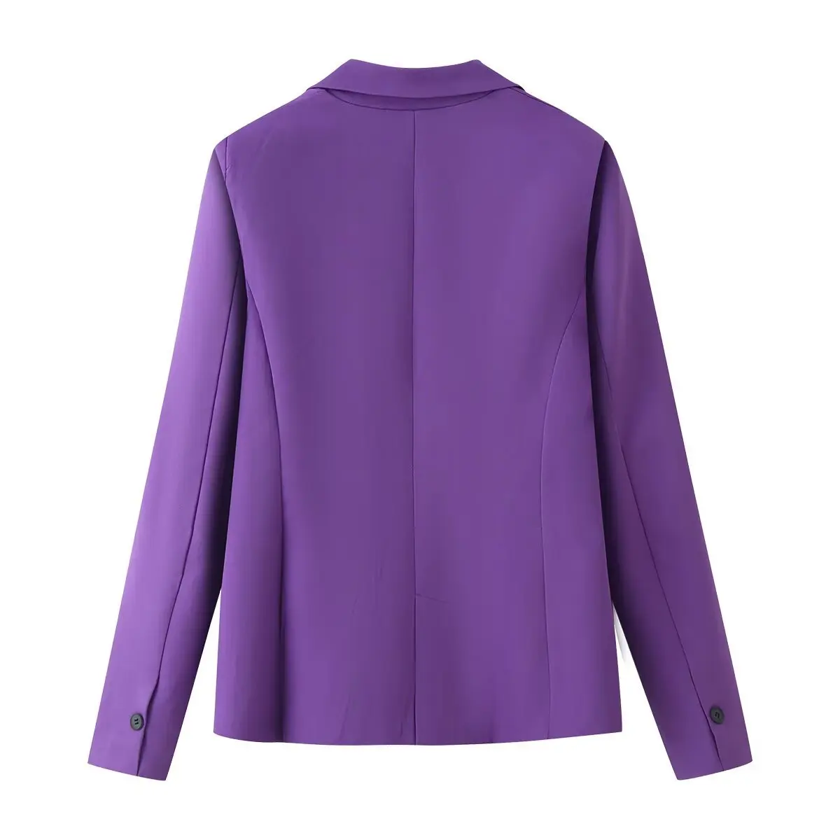 Fashion Purple Blazers Jacket Women Casual Solid Long Sleeve Single Breasted Suit Coat Chic Elegant Slim Outerwear Vestidos
