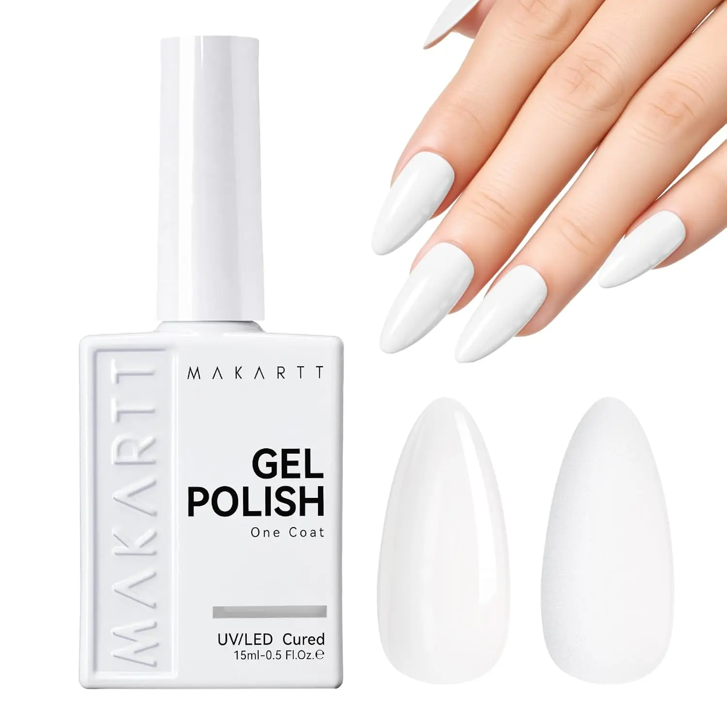 

Гель-лак Makartt 15 мл - Ультрапигментированный, однослойный, снимаемый, с высоким глянцем и керамическим блеском, профессиональный УФ-лак для маникюра