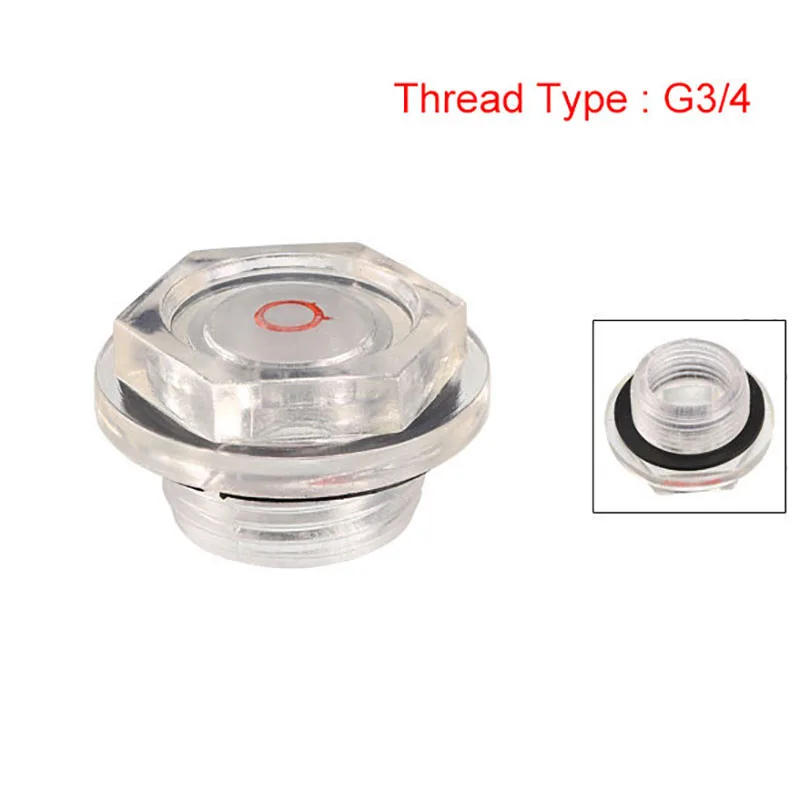 G3/4  25.7mm Male Thread  Air Compressor Fittings Clear Plastic Oil Sight Glass Use For Air Compressor Lathe