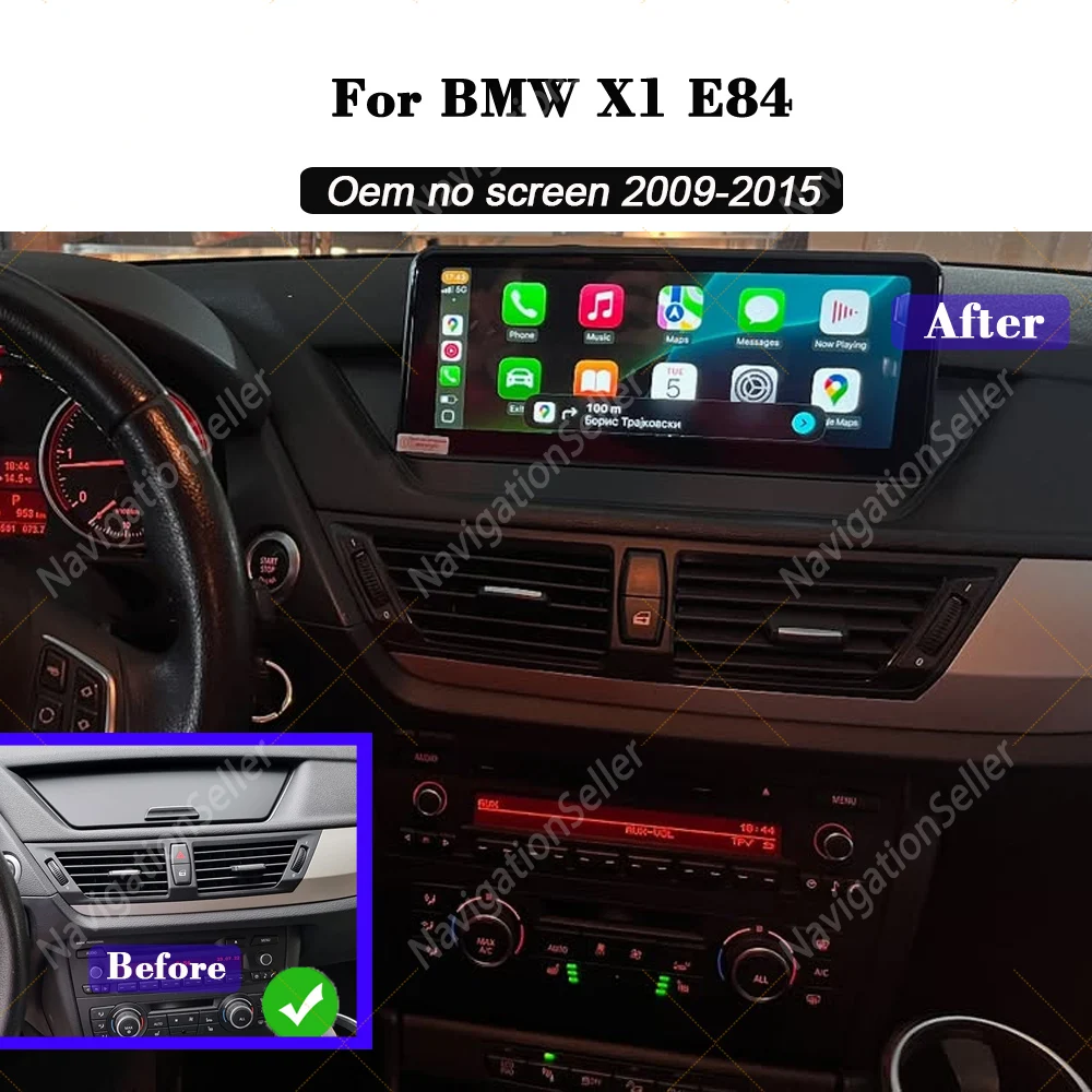 

10.25 Inch Android 15 for BMW X1 E84 2009-2015 Touch Screen Car Radio Multimedia GPS Navigation Carplay Monitors Player Stereo