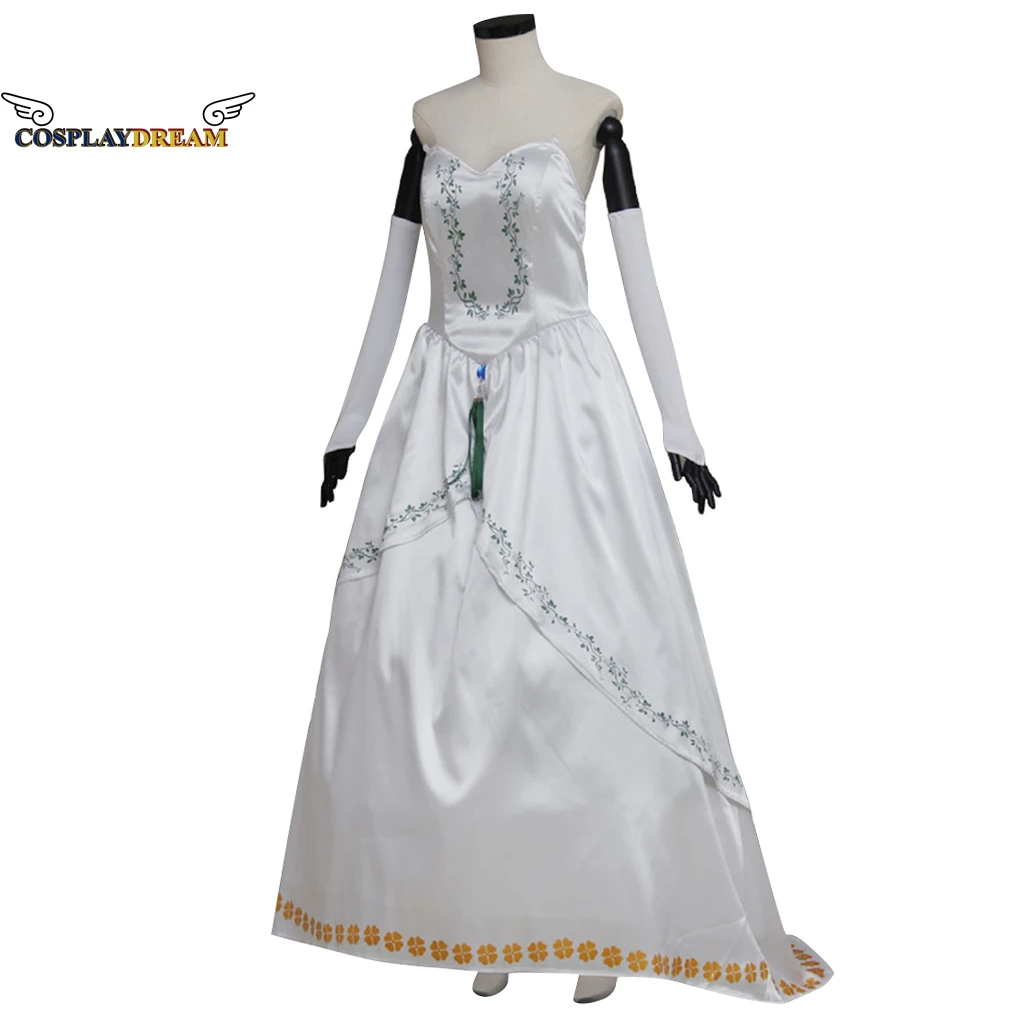 Game Final Fantasy IX Garnet Princess Cosplay Costume Adult Women White Dress Outfit Bride Garnet Princess Gown Halloween Outfit