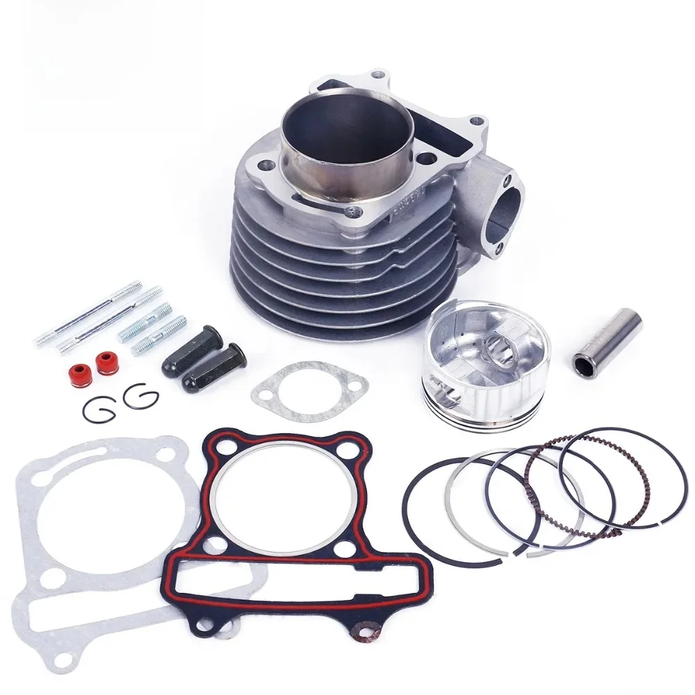 Glixal GY6 160cc chiński skuter silnik 58.5mm duża pojemność zestaw siłowników z zestaw tłoka dla 4T 157QMJ ATV gokart motorower — zdjęcie 2