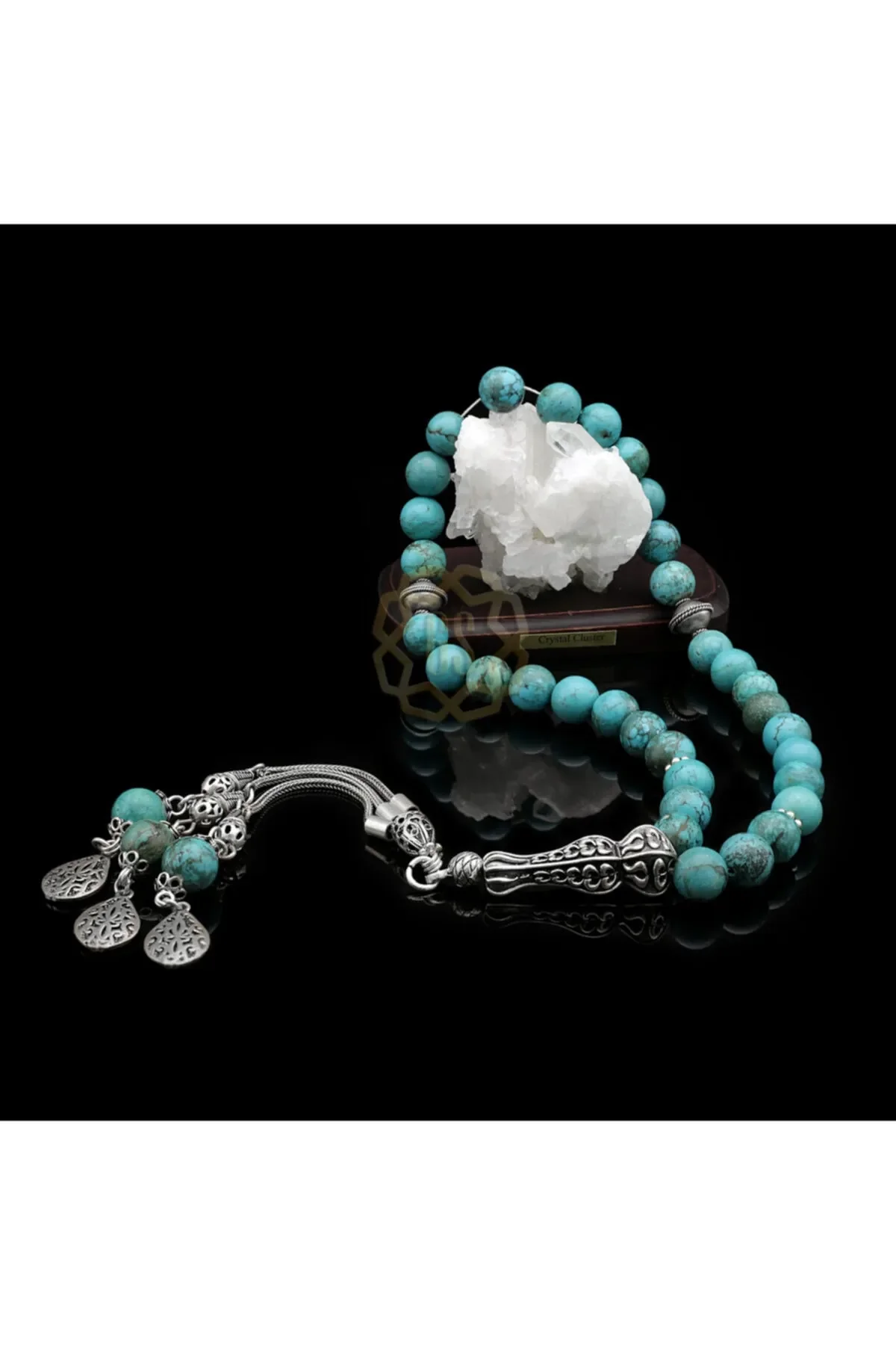 

Turquoise Stone Special Rosary with Silver Tassels