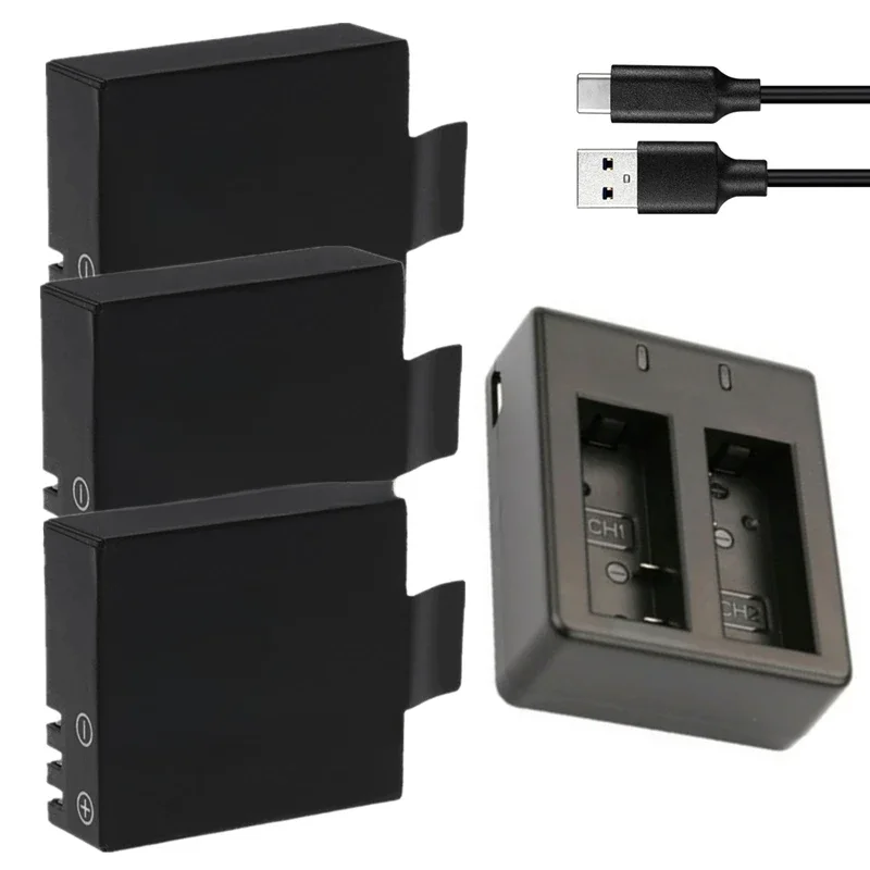 3.7V 900mAh SJ4000 akumulator do aparatu + ładowarka do SJCAM SJ4000 SJ5000 SJ6000 SJ7000 SJ8000 M10 sportowa kamera akcji — zdjęcie produktu 7
