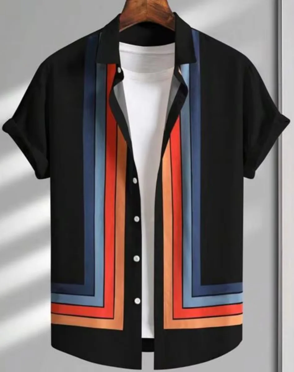 남성 하와이 해변 휴가 캐주얼 셔츠 여름 패션 반팔 스트라이프 프린트 느슨한 streetwear funny floral frete 무료